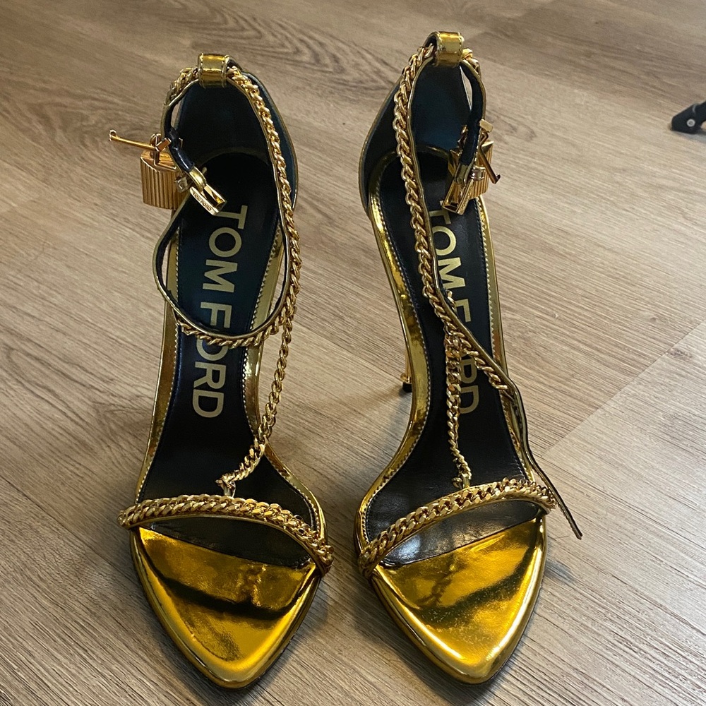 Tom Ford Metallic Gold Heels
